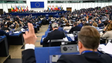 Vue du Parlement Européen lors d'un vote législatif sur des réglementations MedTech